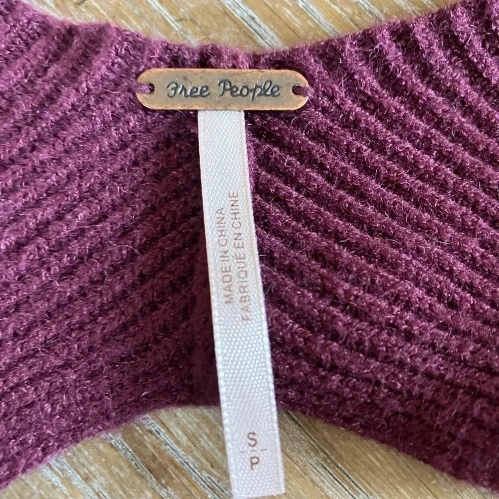 NWT Free People Saffron Open Back Sweater Women Long Sleeve Square Neck (s)
